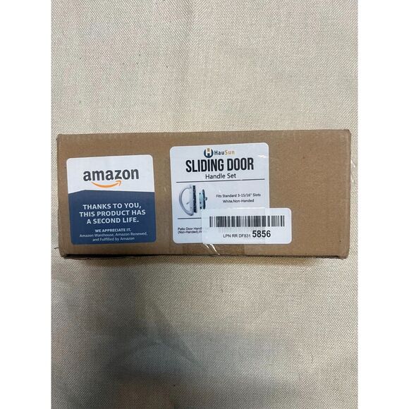 Hausun SLIDING DOOR Handle Set Fits Standard 3-15/16" Slots White,Non-Handed - Picture 1 of 2